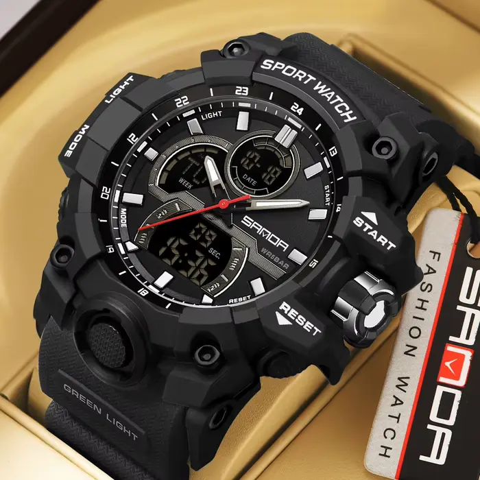 Montre-bracelet analogique à quartz pour homme, horloge de style G, montre militaire étanche, marque de mode, tendance sport