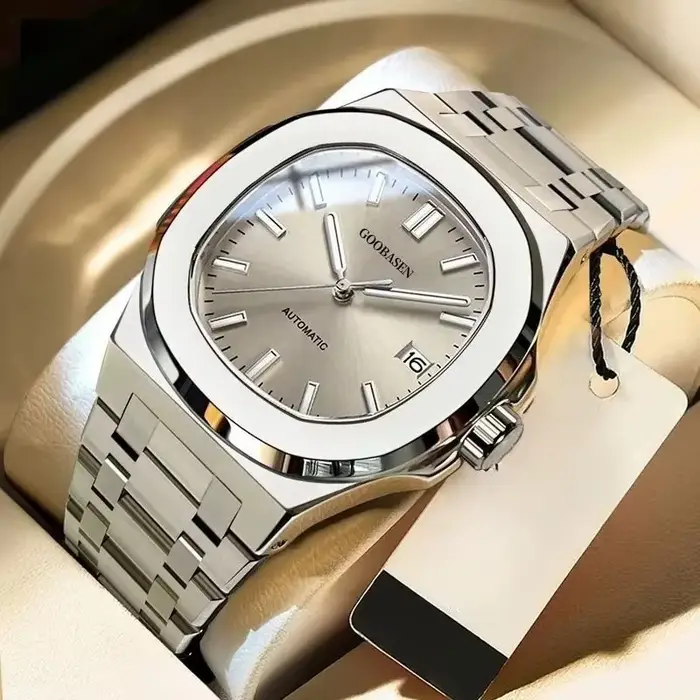 Nouveau 2025 montre automatique pour hommes lumineux homme montres bracelet en acier étanche montres