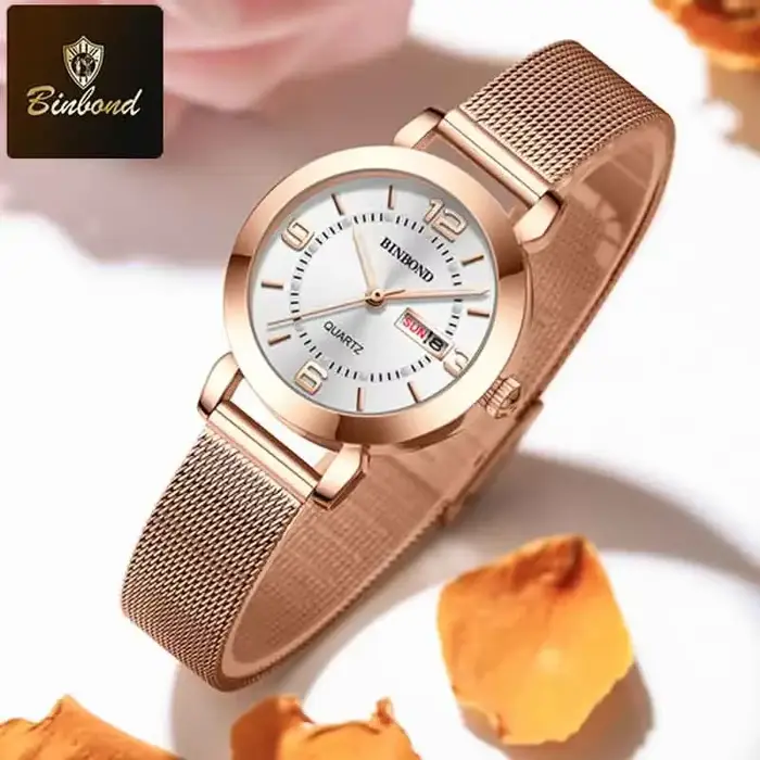 BINBOND mode décontracté dames montre à Quartz de luxe mains lumineuses