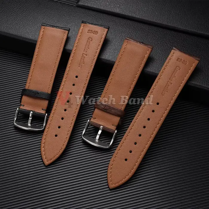 Bracelet de montre nxalp souple motif autruche en cuir pour montres Samsung Huawei occassions spéciales femmes hommes