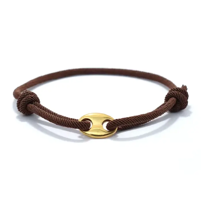 Bracelet pour hommes de Style Simple avec acier inoxydable coulissant réglable plage nautique Marine