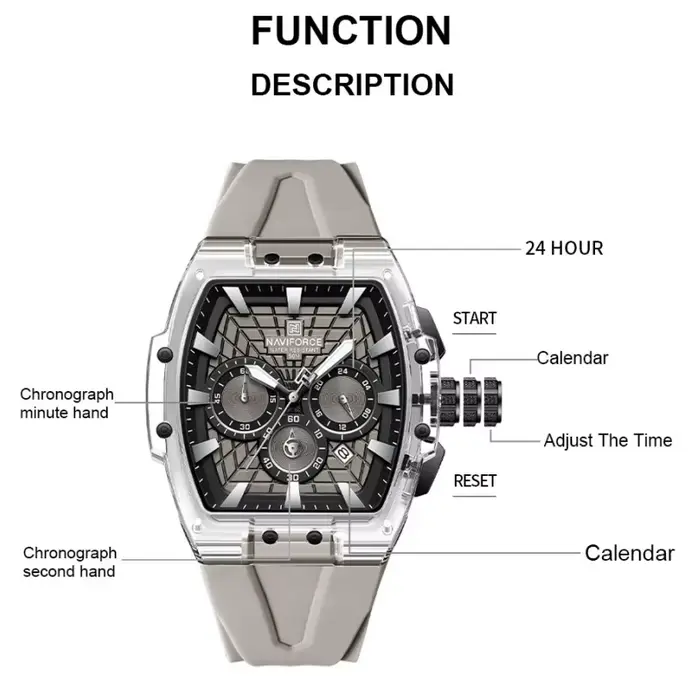 Montre chronographe multifonctionnelle pour homme NF6113 NAVIFORCE