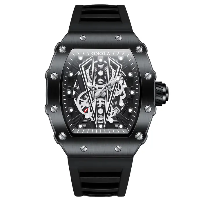 ONOLA marque hommes montres horloge 2021 mode sport décontracté Unique Quartz luxe montre carrée hom