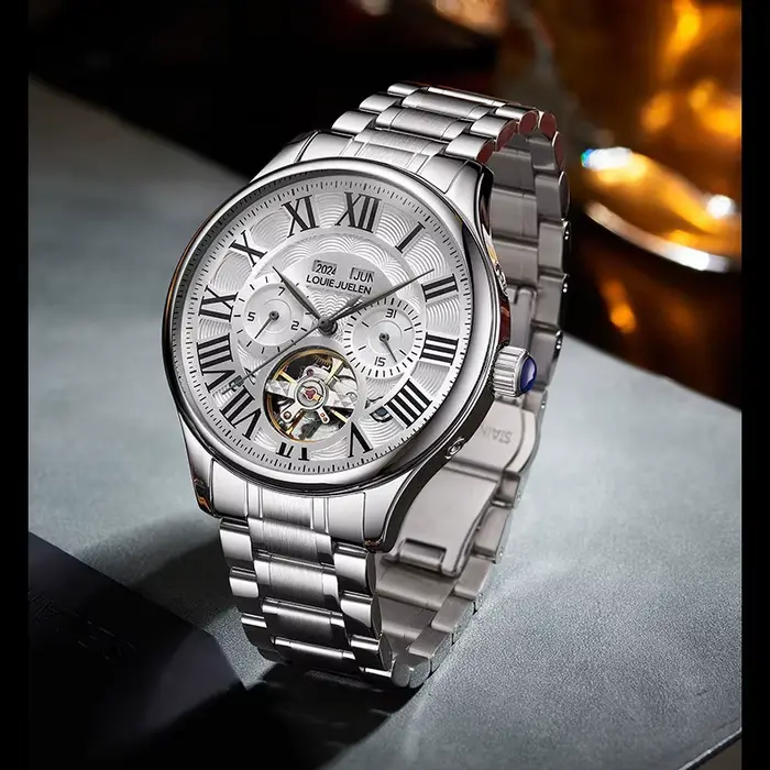 Montre mécanique automatique à remontage automatique pour homme