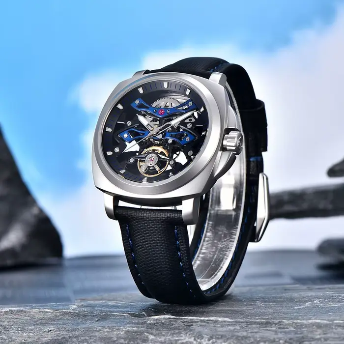 PAGANI DESIGN 10Bar montre de plongée pour hommes cadran carré mécanique