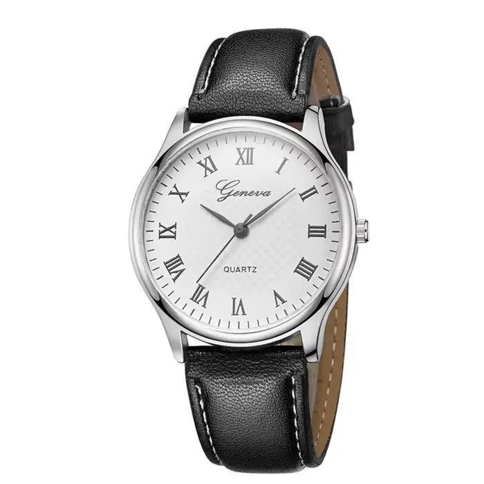 Montres Minimalistes de Luxe pour Hommes et Femmes, Bracelet en Cuir Ultra Fin, Montre-Bracelet Busi
