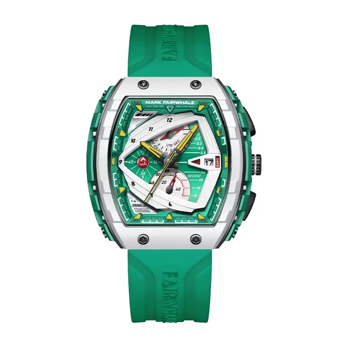 Mark Fairwhale marque 5690 mode Sport hommes horloge bracelet en Silicone montre à Quartz hommes mod