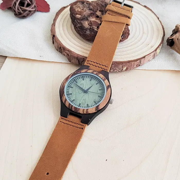 Montres-bracelets en bois Vintage pour hommes et femmes