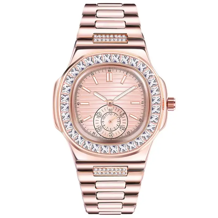 1 pièce / Lot Montres de marque pour hommes, bracelet en alliage argenté, style Hip Hop, montre de l