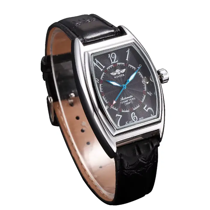 Montre automatique T-WINNER style antique avec mouvement mécanique calendrier complet pour homme occasions spéciales