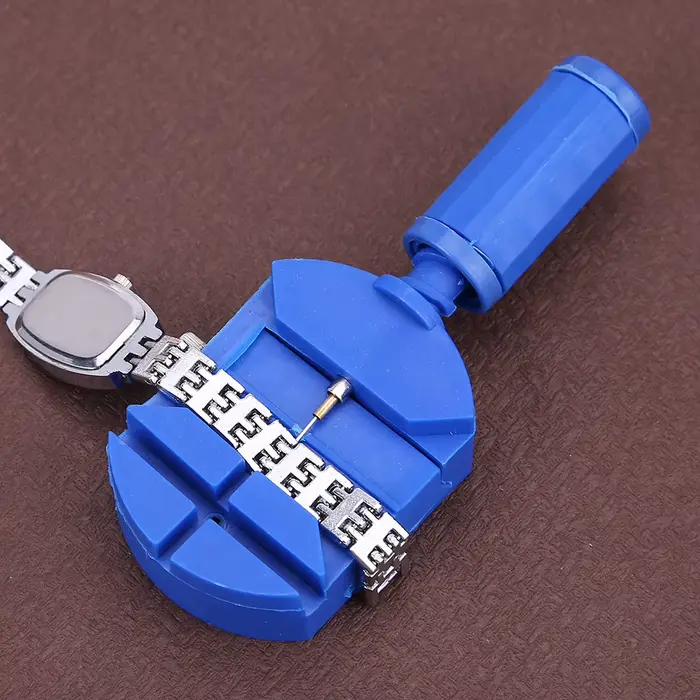 Outil de retrait de maillons de montre en plastique avec broches de remplacement, démonteur de maill
