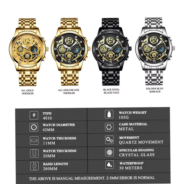 Montre à Quartz Étanche pour Homme