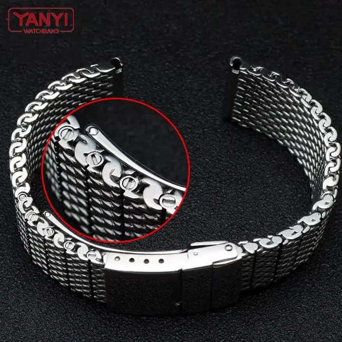 Bracelet de montre en acier inoxydable 316L pour hommes