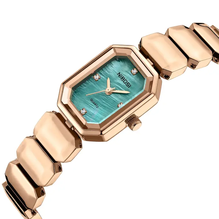 Montre NIBOSI en acier inoxydable simple et élégante pour femmes occasions spéciales romantique cadeau quartz robuste