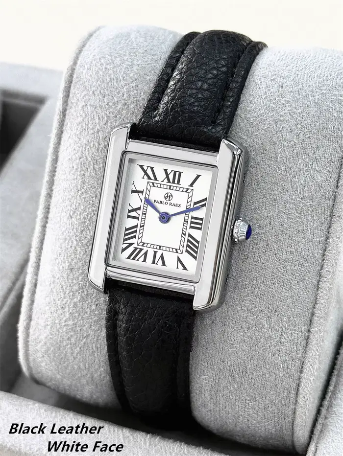 Montre de marque PABLO RAEZ pour femmes, style rétro, haut de gamme, bracelet en acier, cuir, étanch