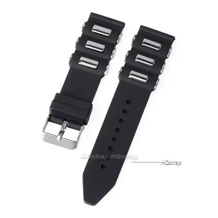 Bracelet de montre de Sport en Silicone noir étanche