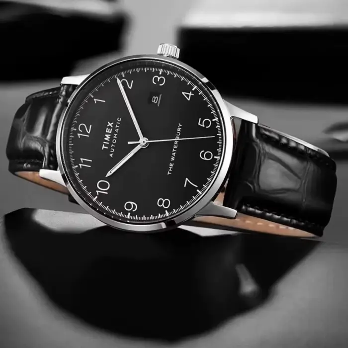 Montre automatique TIMEX pour homme, montre de luxe avec calendrier, bracelet en cuir véritable, montre automatique