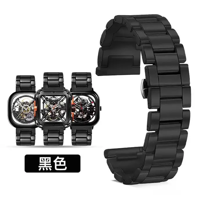 Bracelet de montre en céramique forme de baril pour homme et femme résistant à l'eau adaptable à différentes montres occasions spéciales