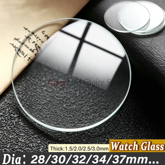 Verre de montre plat de remplacement