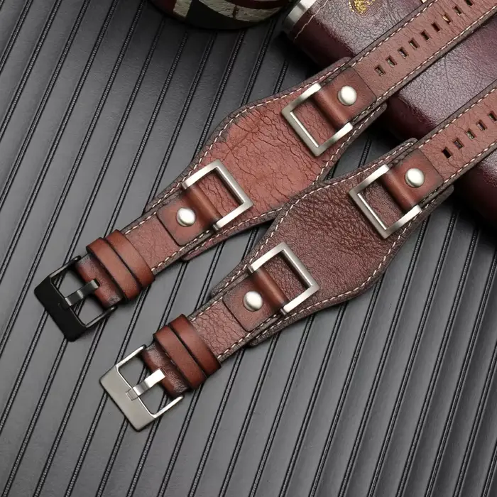 Fossil JR1157 Bracelet de montre en cuir véritable 24mm hommes