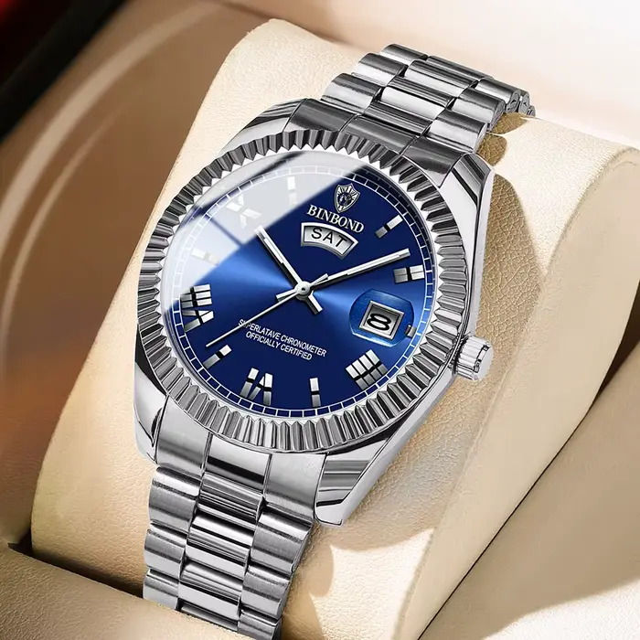 BINBOND marque hommes affaires sport montre à Quartz classique étanche calendrier lumineux horloge créative mâle montre-bracelet personnalisée