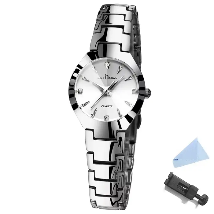 Montre en acier inoxydable pour femmes, haute qualité, mode décontractée, étanche, montre-bracelet à