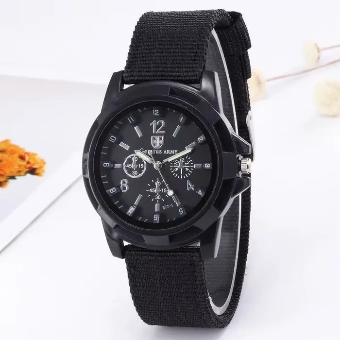 Montre de sport pour hommes Quartz Nylon Gemius armée montres porte militaire montre décontractée po