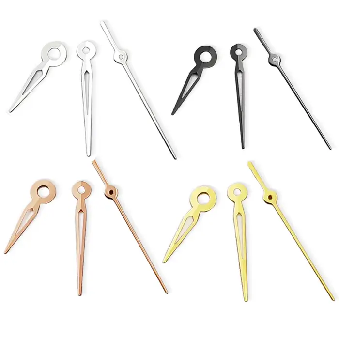 Aiguilles en acier inoxydable évidées pour mouvements NH05 et NH06 en gris clair navajo blanc jaune fluo tomate pour femmes et hommes pour occasions spéciales