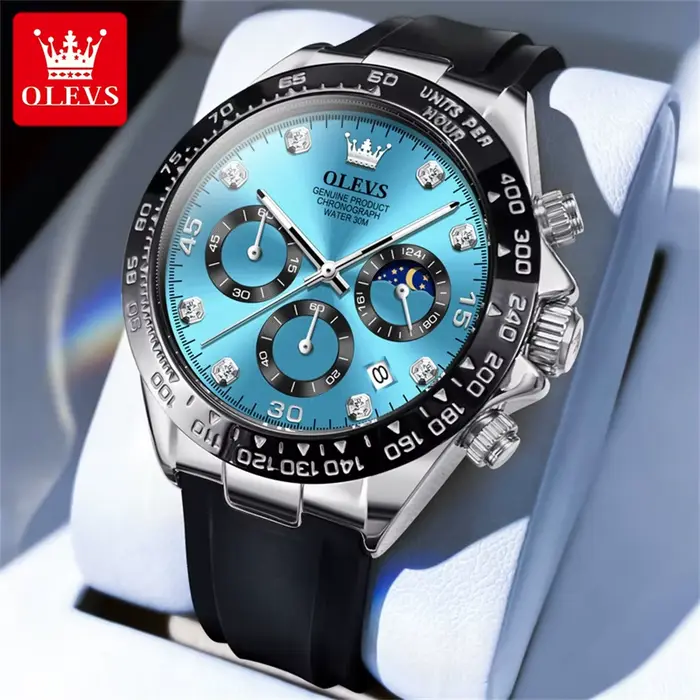 Montre-bracelet à quartz étanche pour homme