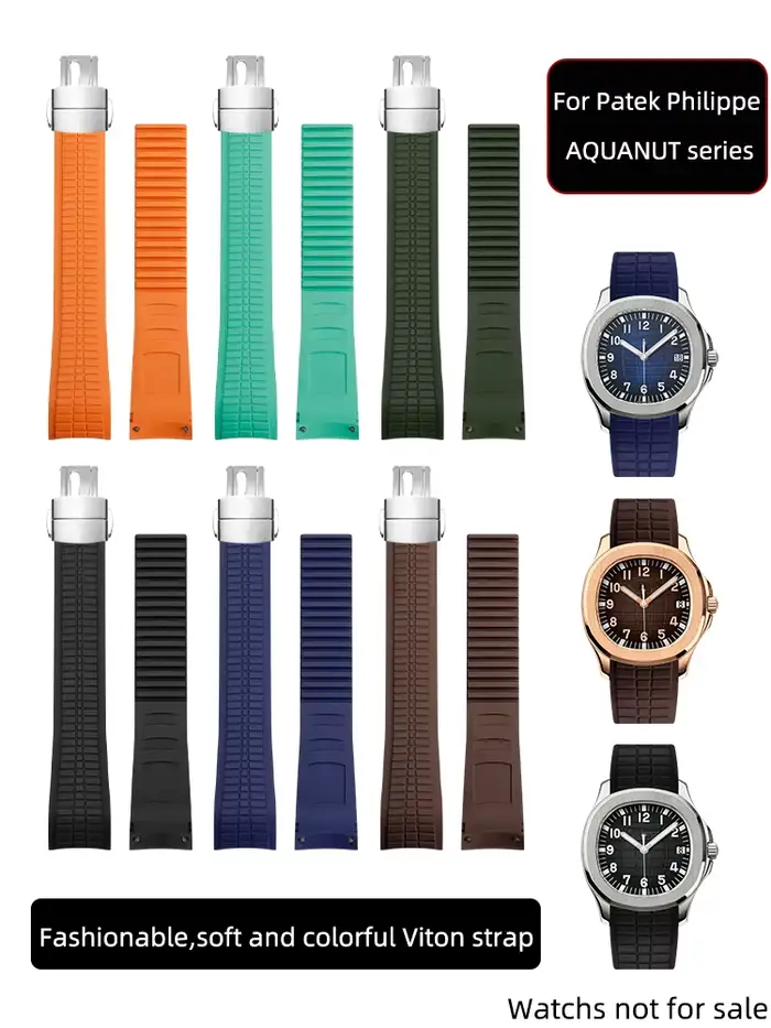 Bracelet en caoutchouc fluoré pour montre traditionnelle avec boucle pliante couleur brouillard violet pour femmes occasions spéciales