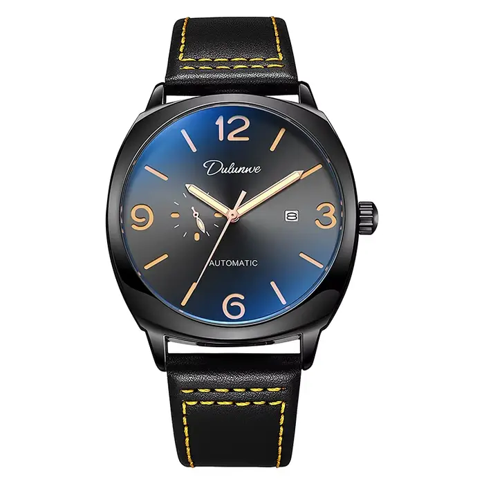 Montres pour hommes montre mécanique automatique originale classique pour homme bracelet en cuir ver