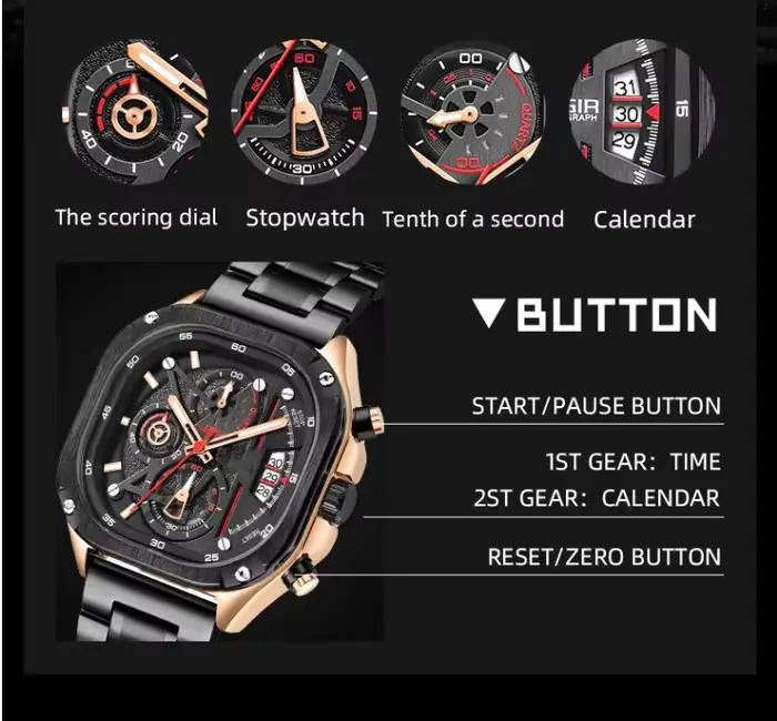 Montre à quartz technologique Black Friday