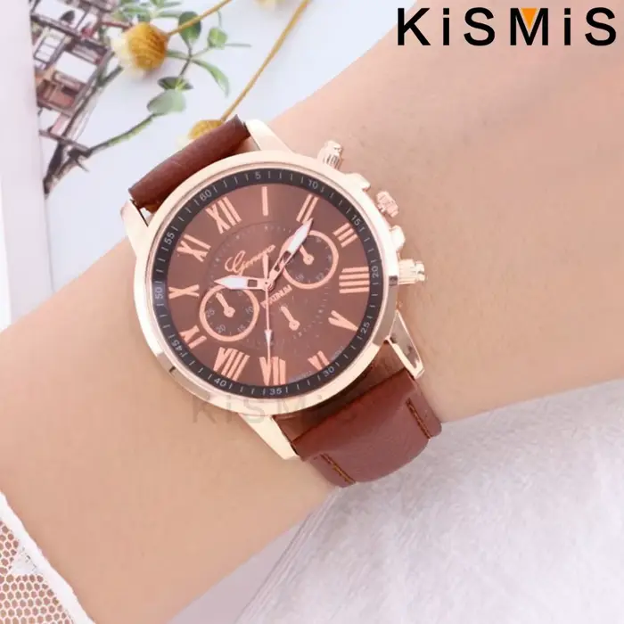 Montre à quartz Fashion Geneva à trois aiguilles et six cadrans avec chiffres romains