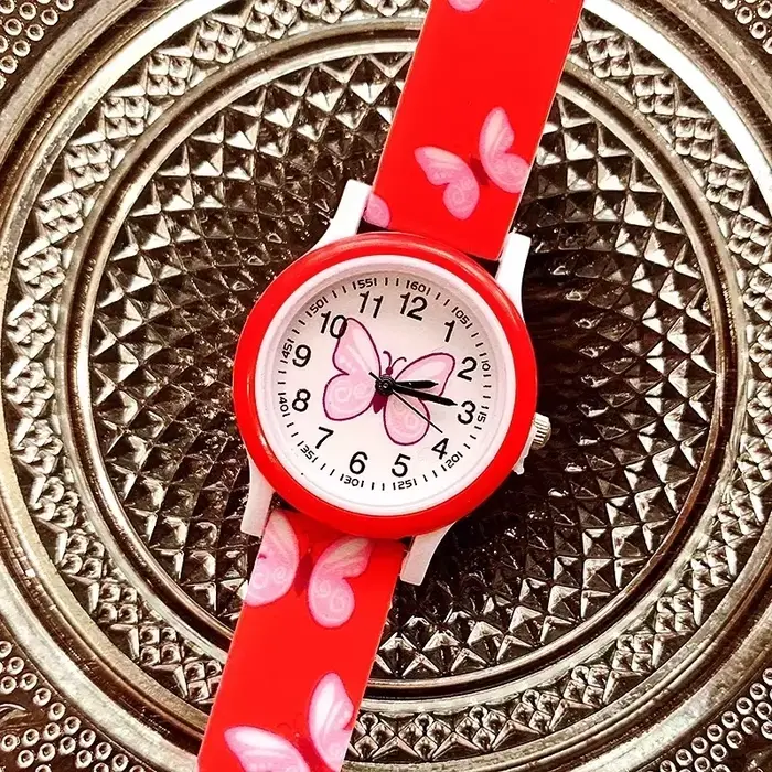 Belles filles montres papillon impression Silicone bonbons gelée