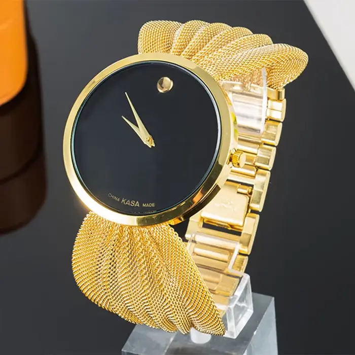Bracelet montre ensemble femmes Quartz Orologio luxe or argent métal maille bande Bracelet Reloj élé