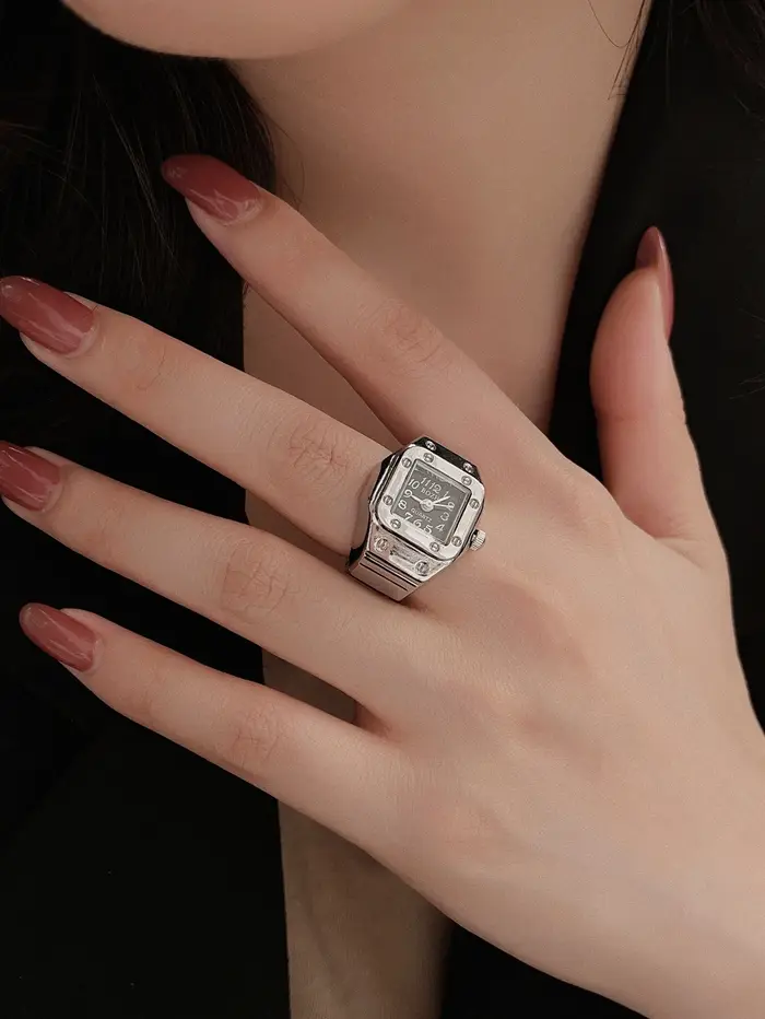 Mini montre Vintage avec bague ronde et créative