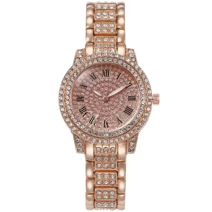 Femmes mode brillant strass montre marque Quartz Bracelet montres Zircon cristal élégant montre-Brac