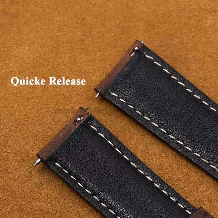 Bracelet de montre en cuir de veau véritable pour Seiko