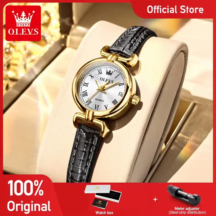 OLEVS 5645 nouvelles femmes montres élégant Original Date Quartz montre-bracelet étanche