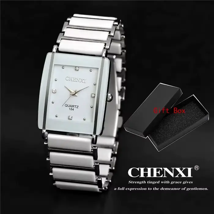 Mode Chenxi marque dame montre élégante céramique noire Simple minimalisme petit étroit Quartz décon