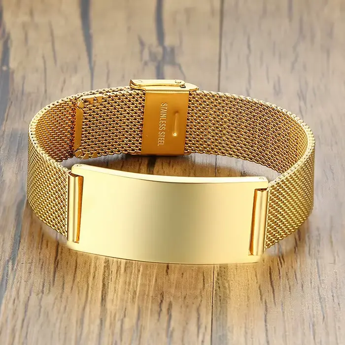 Bracelet personnalisé en acier inoxydable pour Couple
