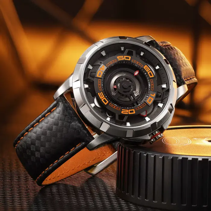 BERNY – montre squelette automatique pour hommes