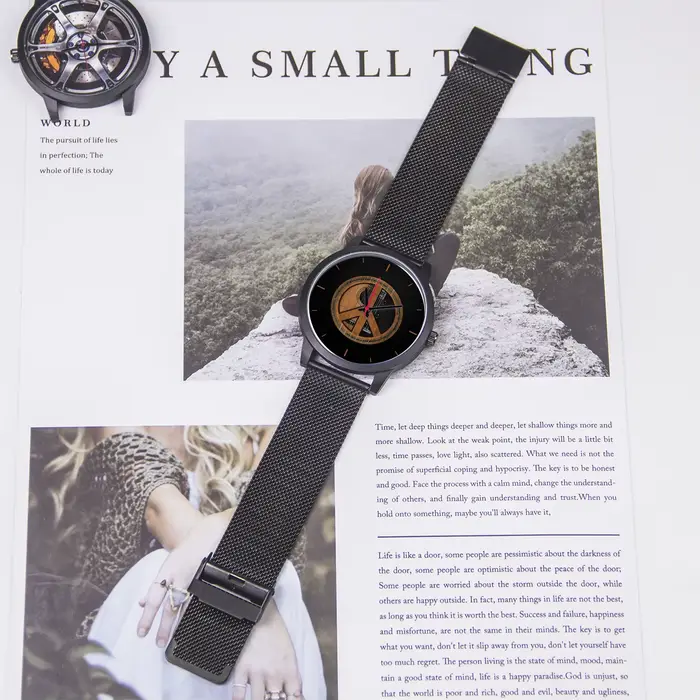 Montre à quartz originale avec bracelet en cuir véritable pour homme, insolite, cadeau pour papa, occassions spéciales