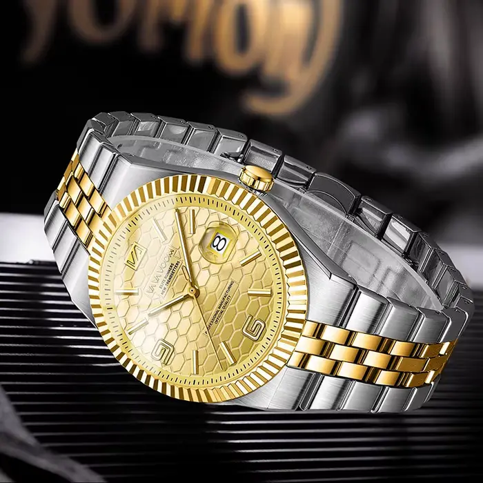 Nouvelle montre homme UTHAI élégante avec calendrier lumineux résistante à l'eau pour hommes affaires et loisirs