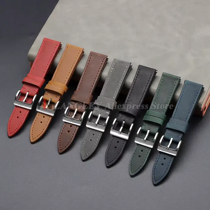 Bracelet de montre en cuir de veau véritable