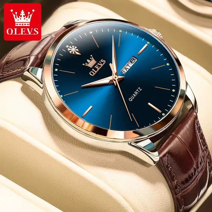 OLEVS 2935 montre homme de luxe mode originale affaires ceinture