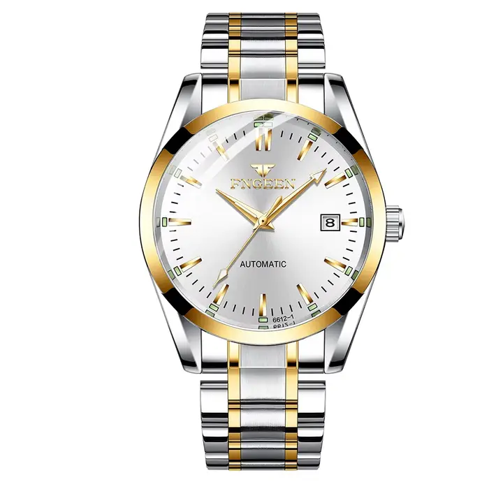 FNGEEN luxe hommes montres montre-bracelet Date haute qualité étanche automatique creux mécanique