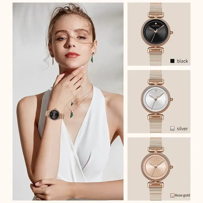 Hannah Martin Top marque originale montre pour femme 29mm Mini cadran or Rose luxe mode japonais mouvement à Quartz
