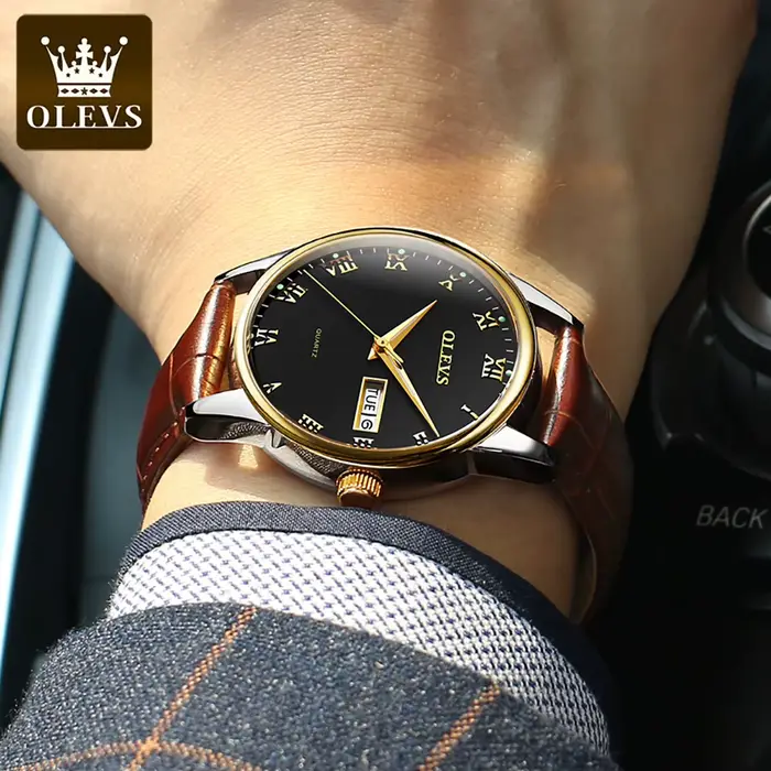 Montre à quartz OLEVS 5568 originale pour homme