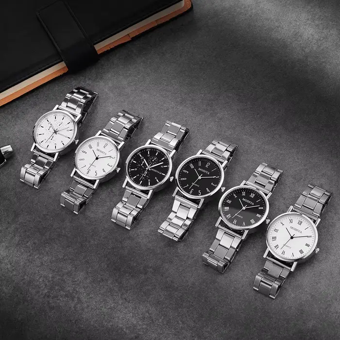 Montre décontractée yolako en alliage avec mouvement à quartz pour hommes, bracelet fermoir pliant, design fashion, résistance à l'eau limitée, pour diverses occasions et styles